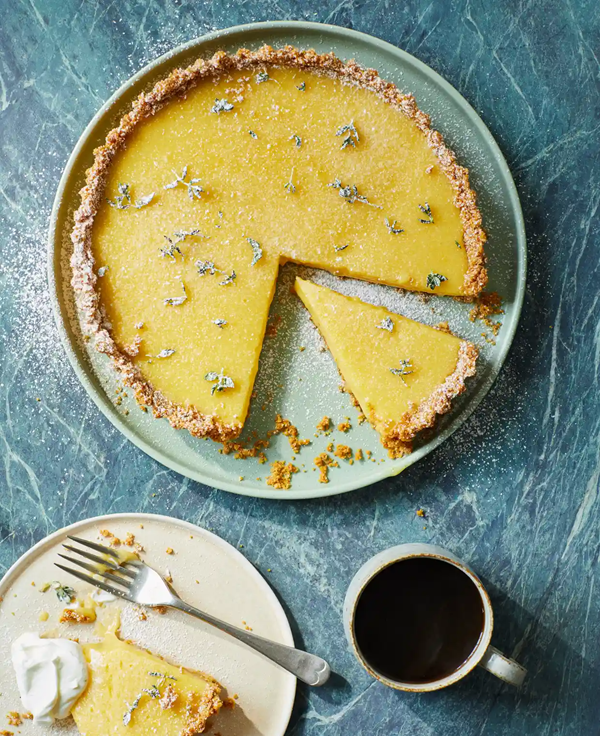 Lemon and ginger nut no-bake tart