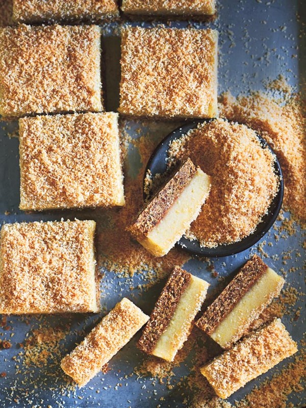Lemon and macadamia slice