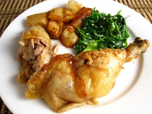 Lemon and oregano roast chicken