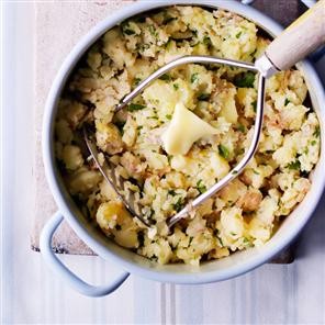 Lemon and parsley new potato mash