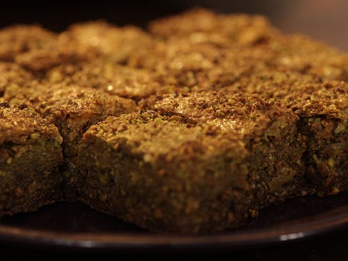 Lemon and pistachio baklava