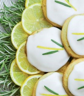 Lemon and rosemary buttermilk cookies