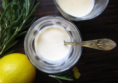 Lemon and rosemary posset