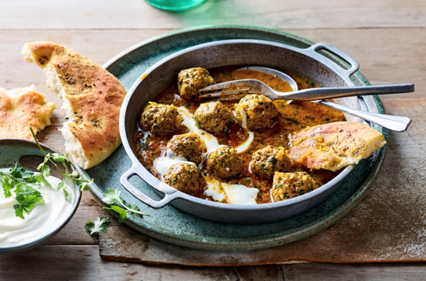 Lemon and saffron lamb kefte tagine
