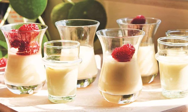 Lemon and saffron posset