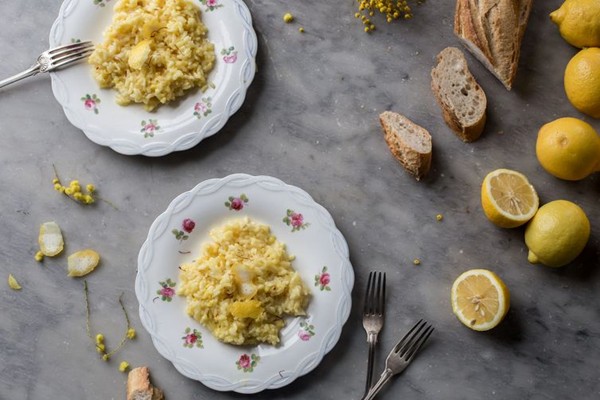 Lemon and saffron risotto