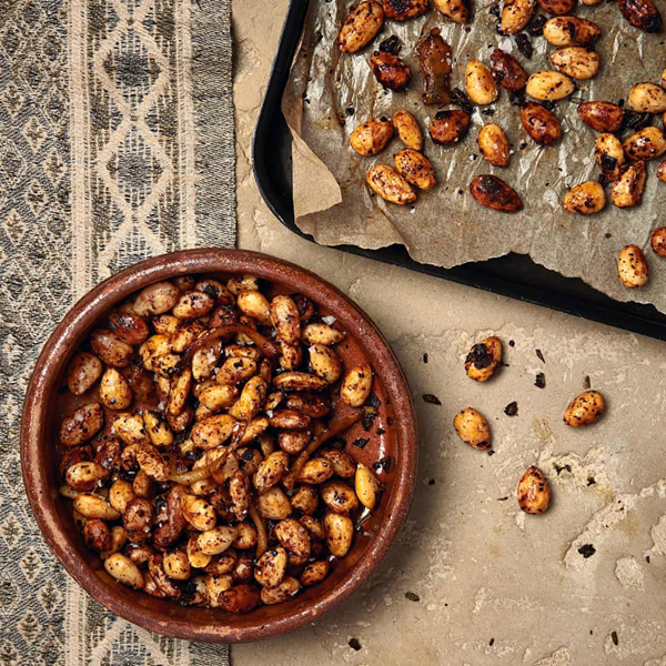 Lemon and sage roasted almonds