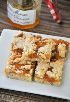 Lemon apricot walnut bars