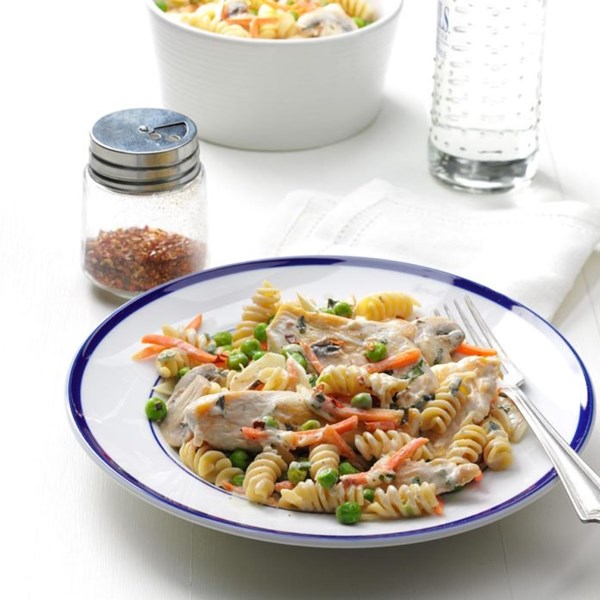 Lemon-basil chicken rotini