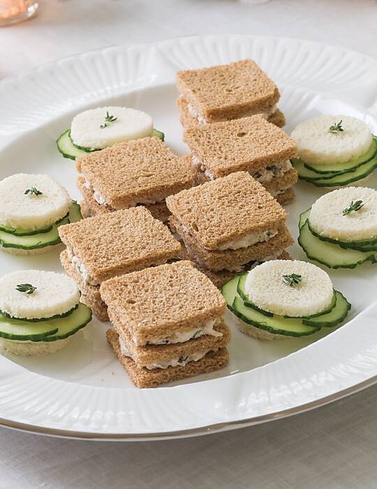 Lemon-basil chicken salad sandwiches