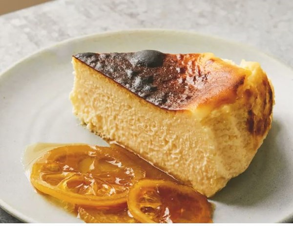 Lemon Basque cheesecake with sticky lemons