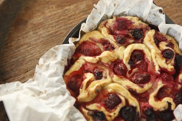 Lemon-berry scone scrolls