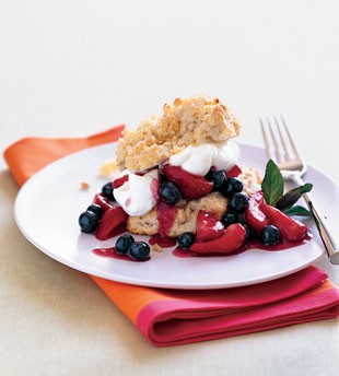 Lemon-berry shortcakes