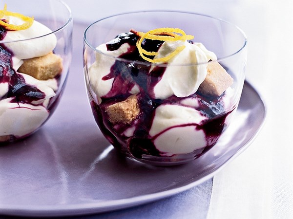 Lemon-blueberry cheesecake parfaits [Maggie Leung]