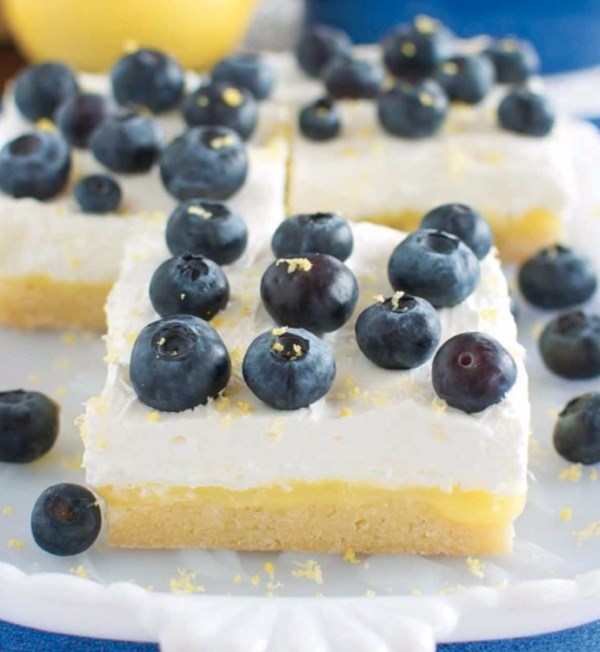 Lemon blueberry cream bars