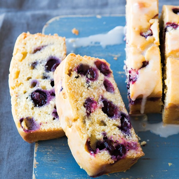 Lemon-blueberry drizzle cake