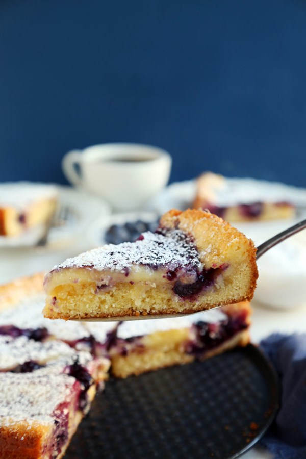 Lemon blueberry gooey butter cake