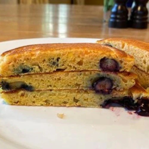 Lemon-blueberry griddle cakes [Josh Feathers]