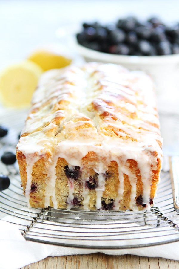 Lemon blueberry loaf cake