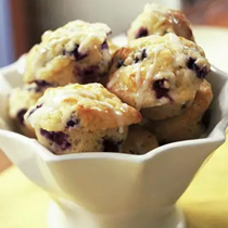 Lemon-blueberry muffins