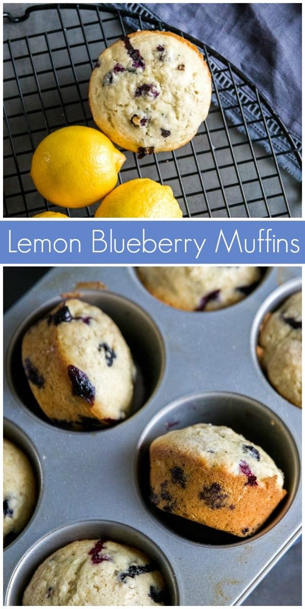 Lemon-blueberry muffins