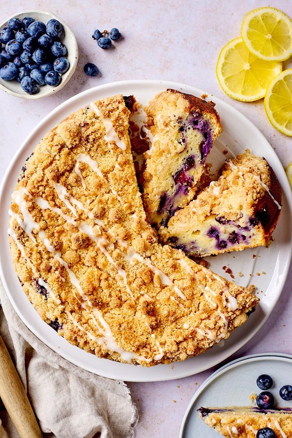 Lemon blueberry ricotta cake