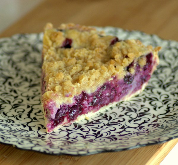 Lemon blueberry ricotta pie