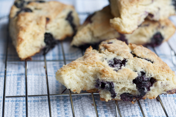 Lemon-blueberry ricotta scones
