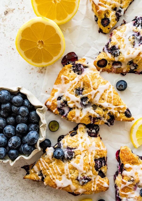 Lemon blueberry scones