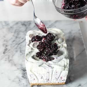 Lemon-blueberry semifreddo [roasted blueberries]
