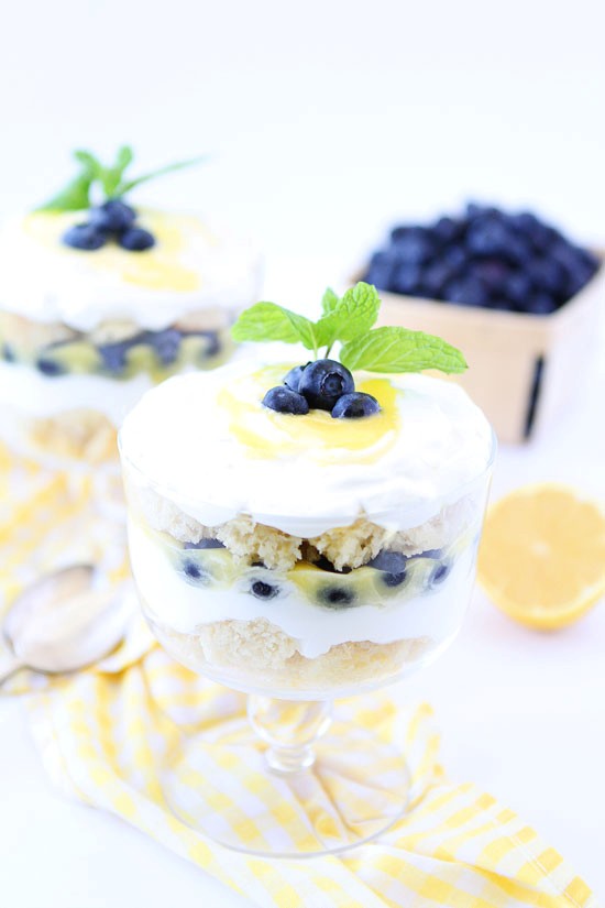 Lemon blueberry trifle