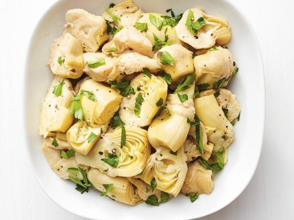 Lemon braised artichokes