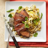 Lemon butter flank steak