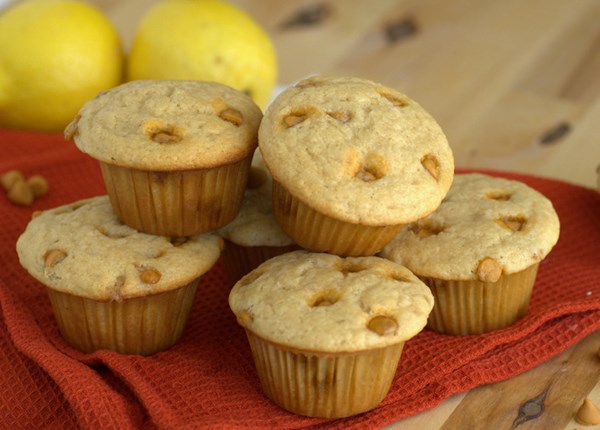 Lemon butterscotch muffins with butterscotch chips