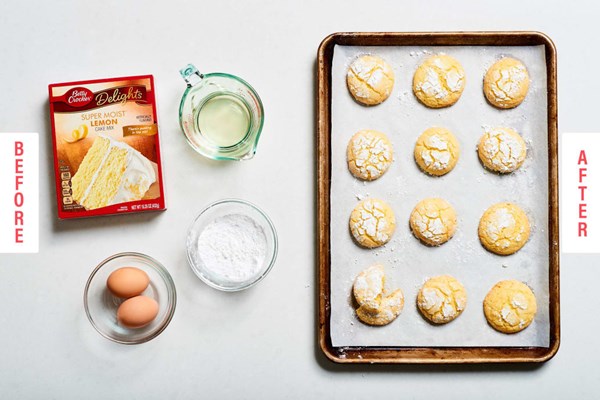 Lemon cake mix cookies