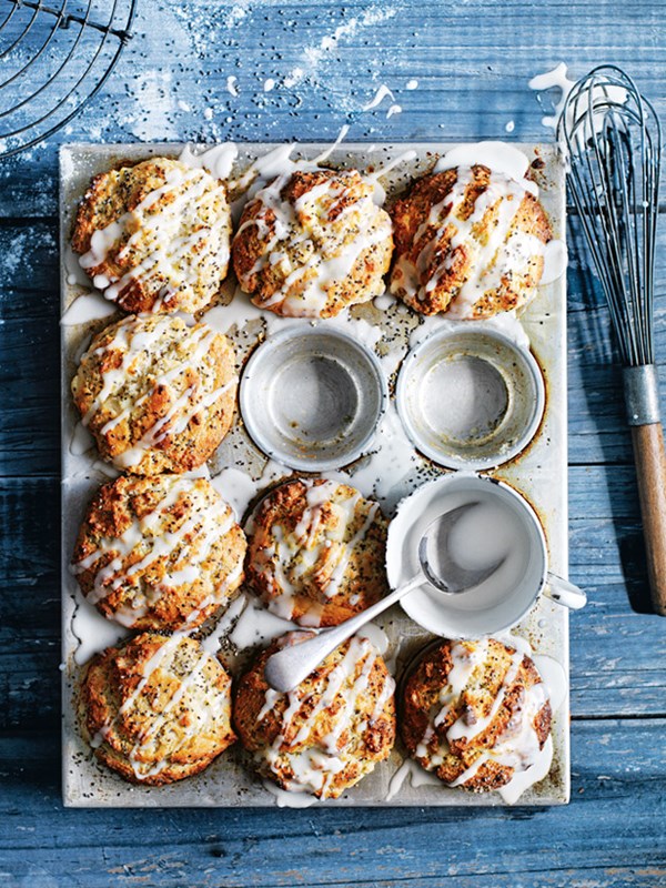 Lemon, chia and ricotta muffins