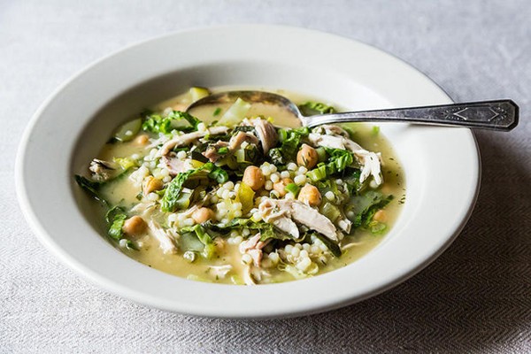 Lemon chicken & pepe soup