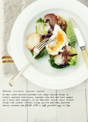Lemon chicken Caesar salad