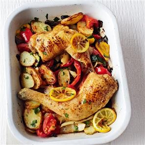 Lemon chicken tray bake