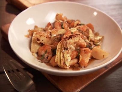 Lemon chicken with artichoke hearts