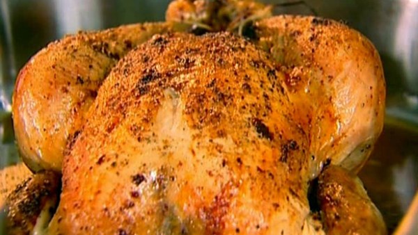 Lemon chicken with croutons