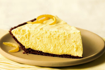 Lemon chiffon pie with gingersnap crust