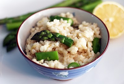Lemon-chive asparagus risotto