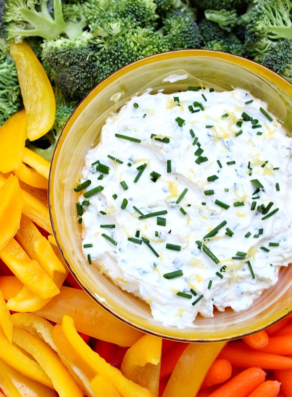 Lemon-chive cheese dip