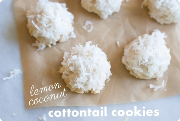 Lemon coconut cottontail cookies
