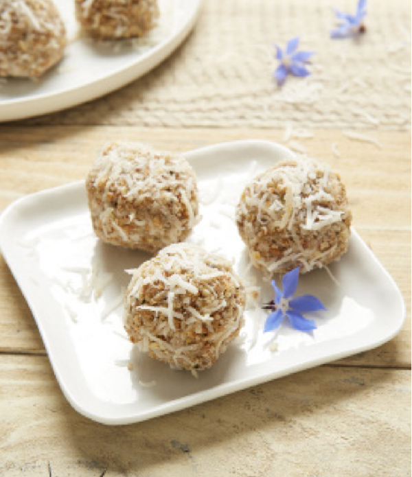 Lemon-coconut energy balls