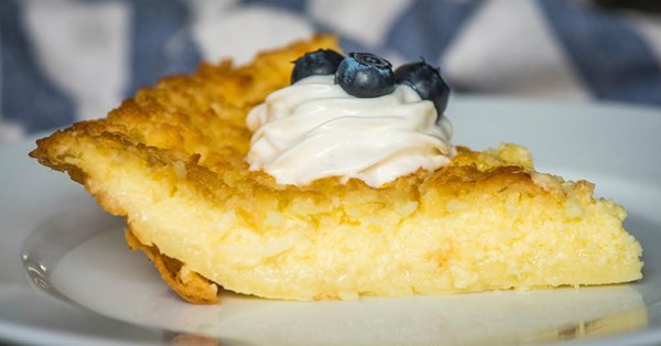 Lemon coconut impossible pie