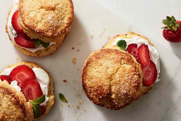 Lemon cornmeal biscuits