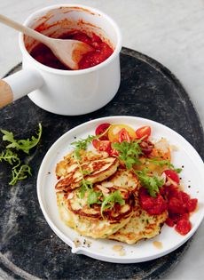 Lemon, courgette and ricotta fritters