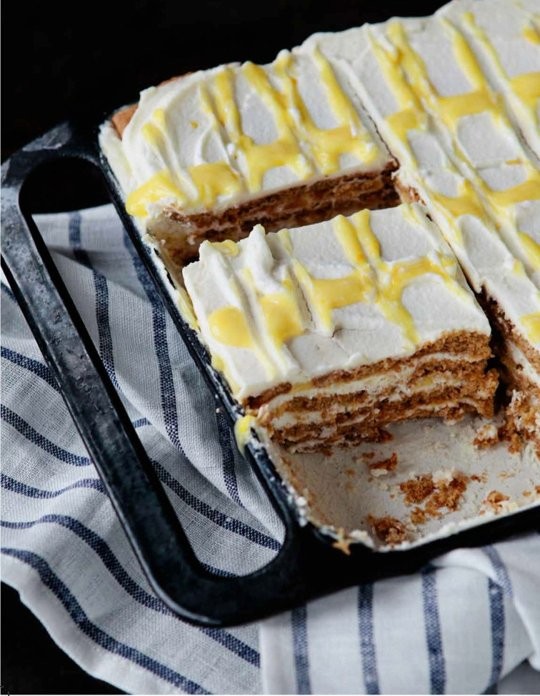 Lemon cream icebox cake